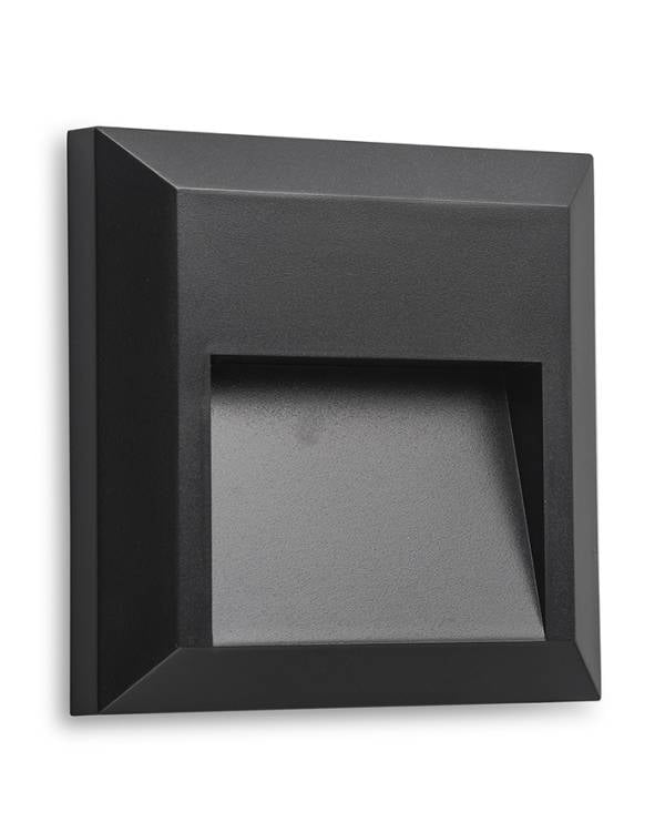 LED ASSY SURF SQ 1W 230V IP65 3000K BLK (Bx20)