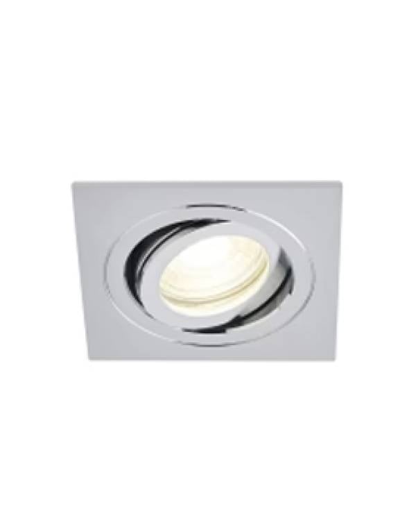 REC DOWNLIGHT ADJ SQ GU10 IP65 CHROME