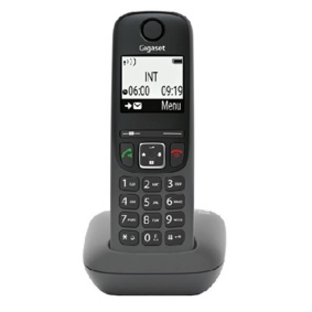 CORDLESS TELEPHONE AS490 BLK SINGLE H/FREE (Bx1)