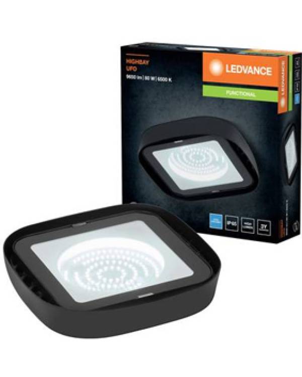 HIGHBAY UFO 130W 765 IP65 15000lm BLK
