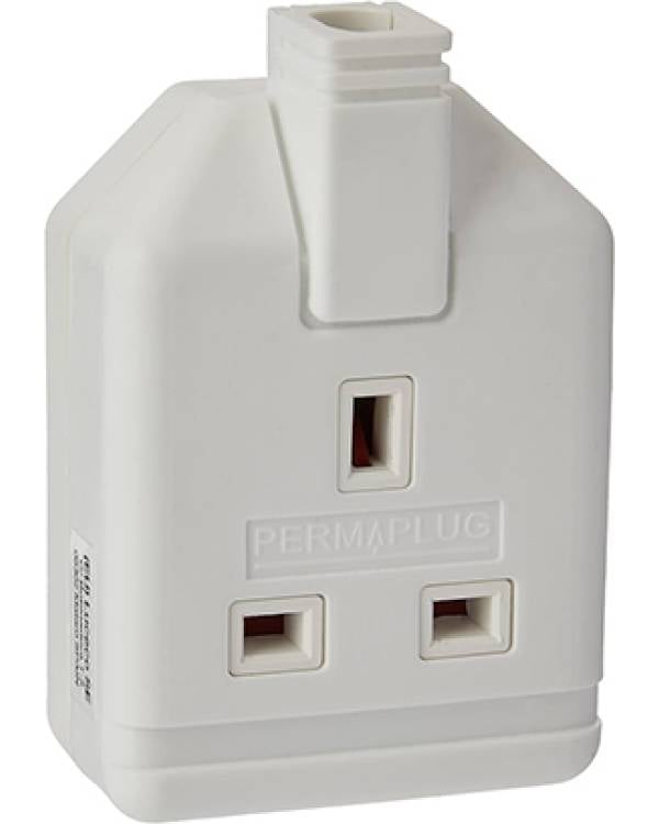 BG EXT SKT 1G 13A HEAVY UNFUSE WHT (F10+1) (Bx10)