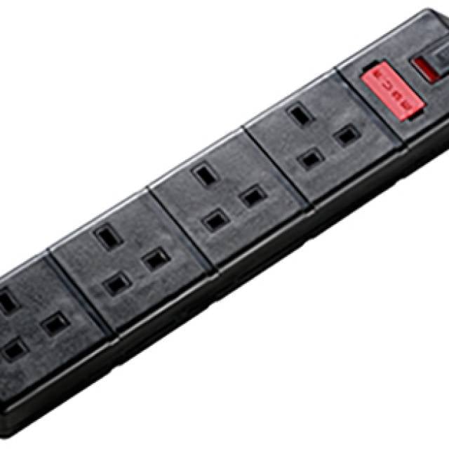 EXTENSION SKT 4G 13A  H/DUTY W/NEO+FUS BLK (F10+1)