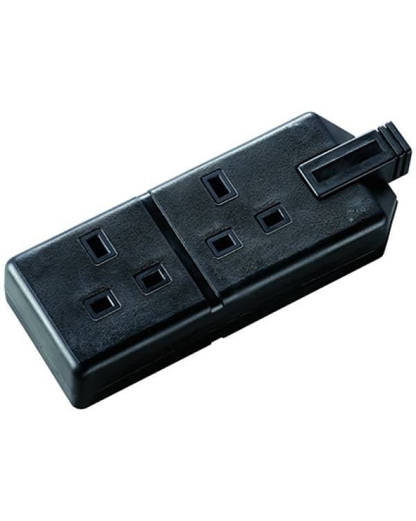 BG EXT SKT 2G 13A H/DUTY UNFUSED BLK (Bx50)