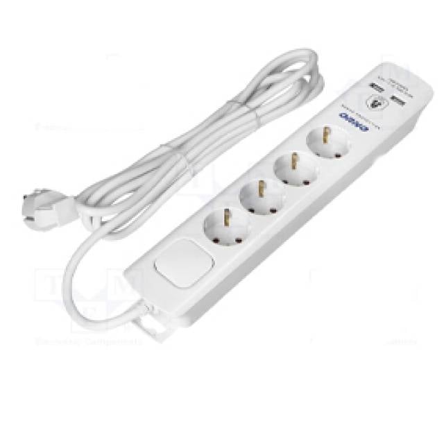 EXTENSION SKT 4G SCHUKO WHITE 3m CABLE + 2USBA