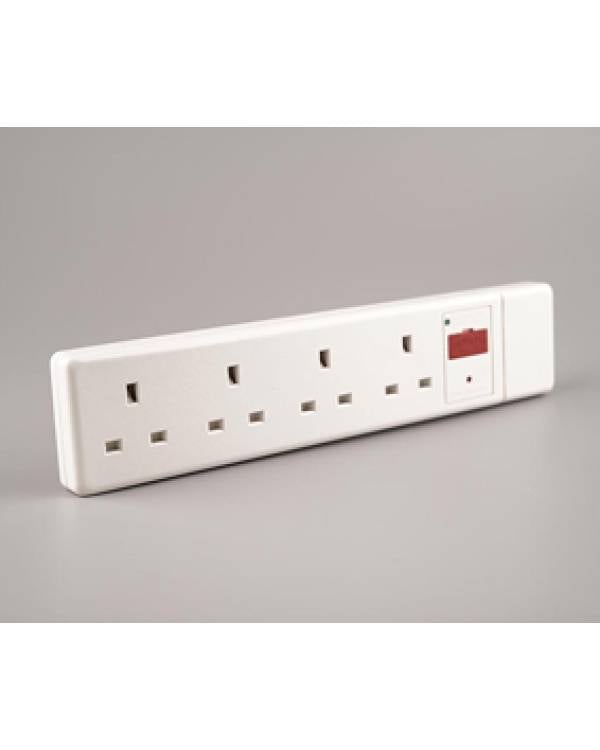 WK EXT SKT 4G 13A H/D NEON FUSE WHT (F10+1) (Bx10)