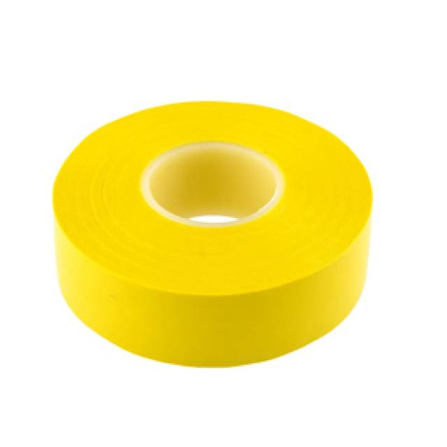 TAPE PVC YEL 19mm x 10mtr x 0.13mm (B x 80)