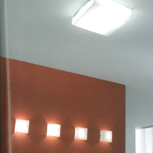 CEIL/WALL SQUARE WHITE GLASS G9 60w