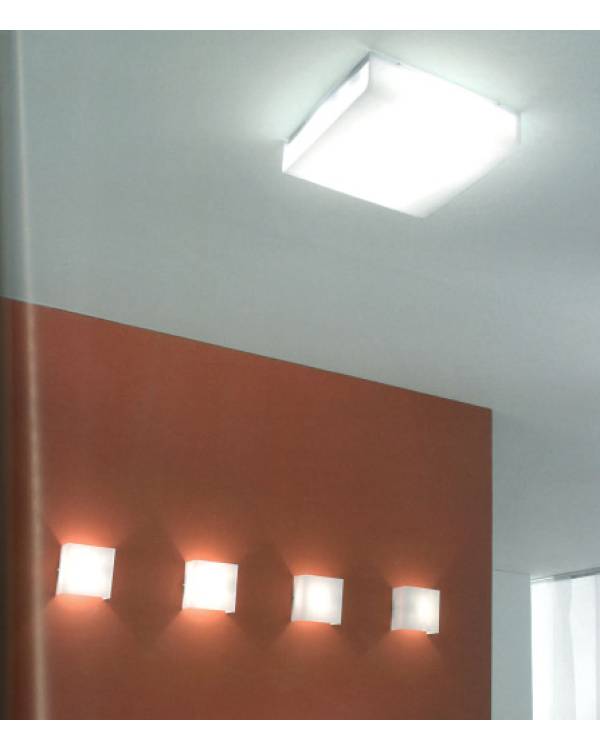 CEIL/WALL SQUARE WHITE GLASS G9 60w