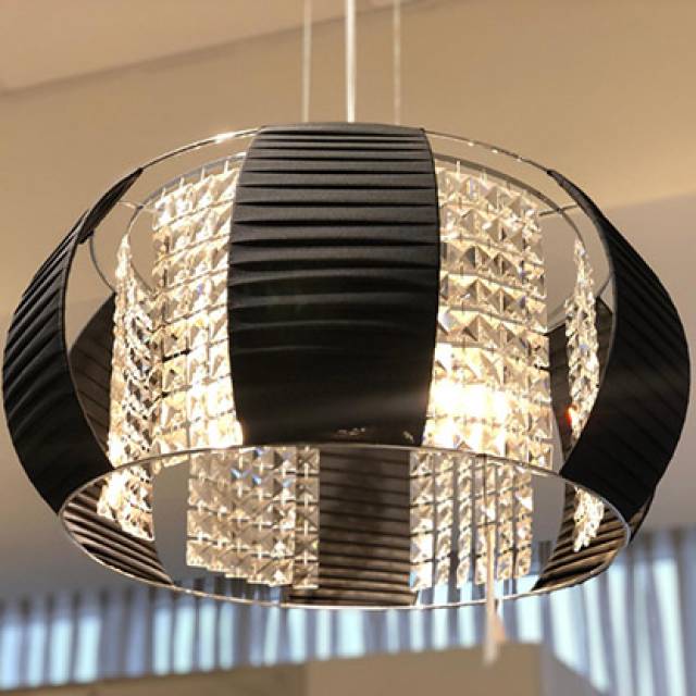 PENDANT PANDORA E27 75w DIA 320 BLK