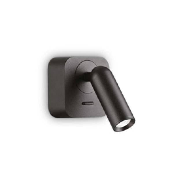 WALL LIGHT BEAN SQ AP LED 3.5W 3000K 220LM  BLK