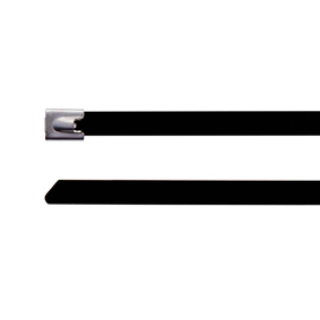 CABLE TIES ST/STEEL 200 x 7.9mm POLYESTER COATING