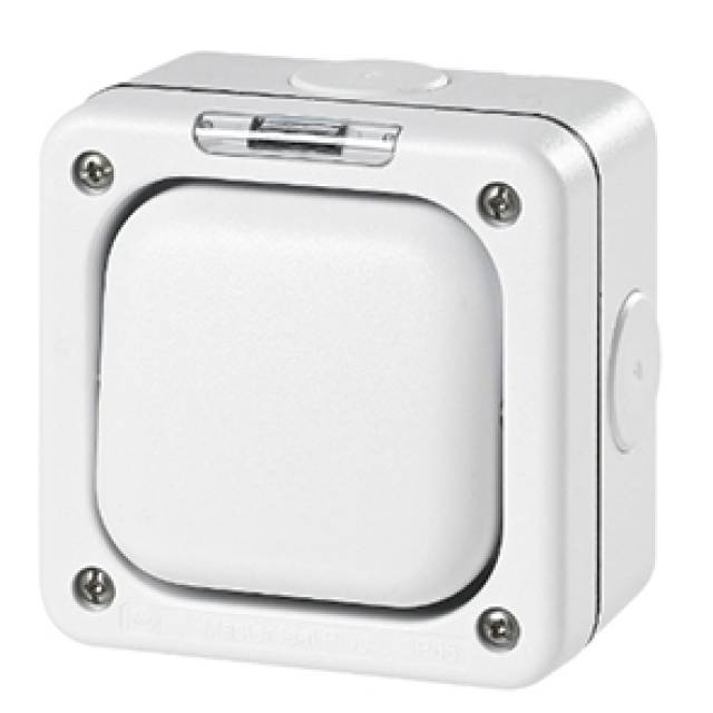 10A IP66 1G 2W SWITCH WHT