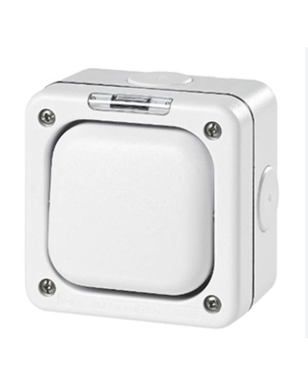10A IP66 1G 2W SWITCH WHT