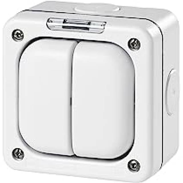 10A IP66 2G 1W SWITCH WHT