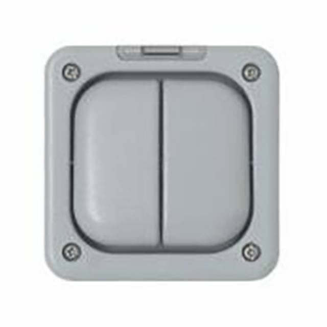 10A IP66 2G 1W SWITCH GRY