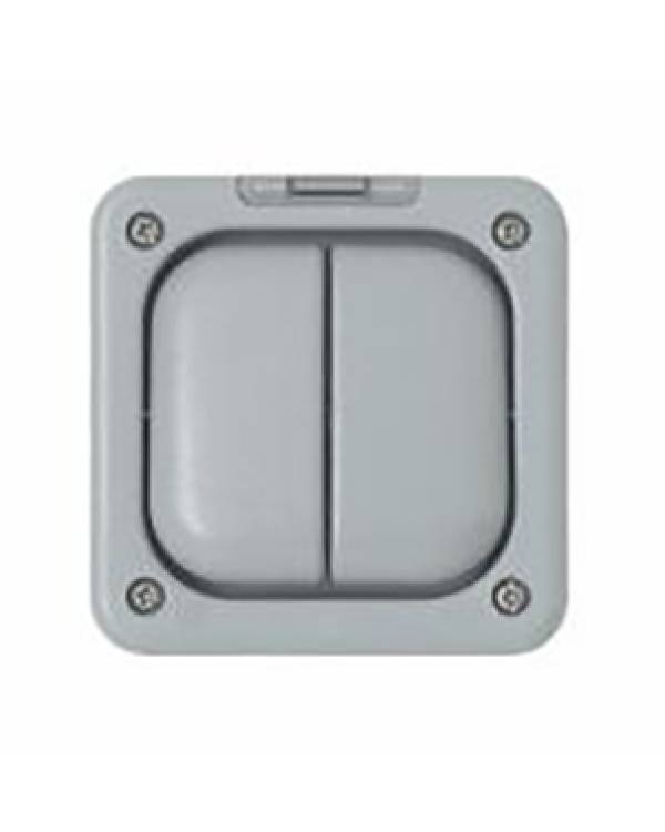 10A IP66 2G 1W SWITCH GRY