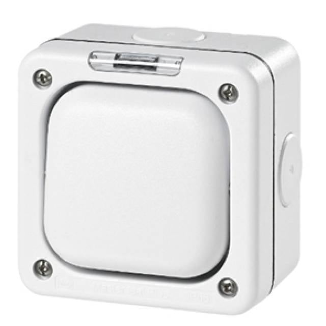 10A IP66 1G 1W SWITCH WHT