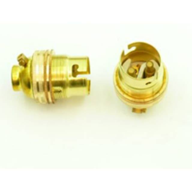 B22 BRASS HOLD. W/RING 13mm EARTHD (Bx10)
