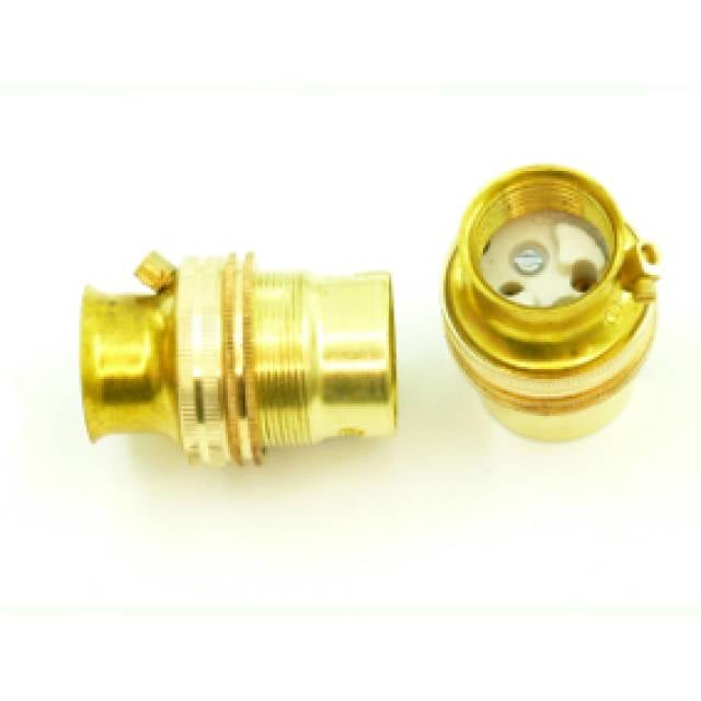 B22 BRASS HOLD. W/RING 20mm EARTHD (Bx10)