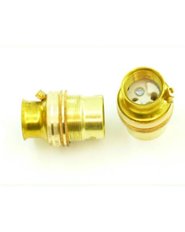 B22 BRASS HOLD. W/RING 20mm EARTHD (Bx10)