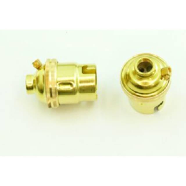 B22 BRASS HOLD. W/RING 10mm EARTHD (Bx10)
