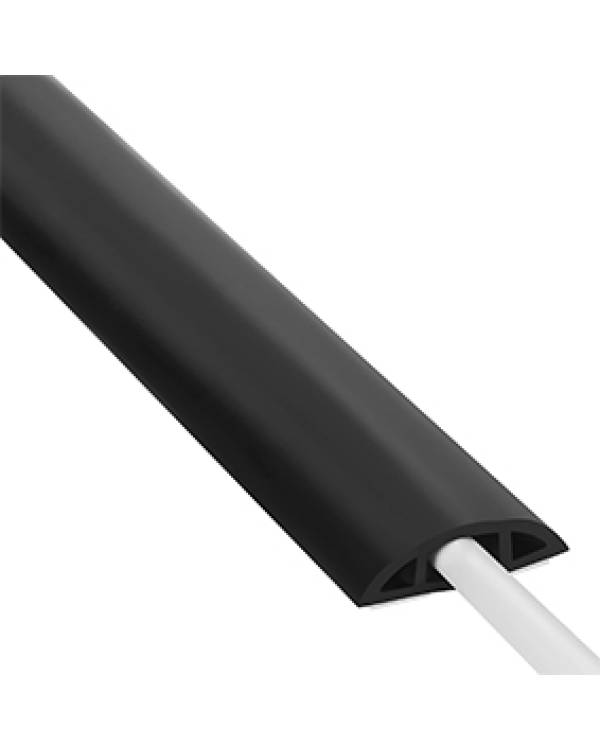 FLOOR CABLE PROTECTOR MED BLACK PVC 19x9.5mm Lx9m