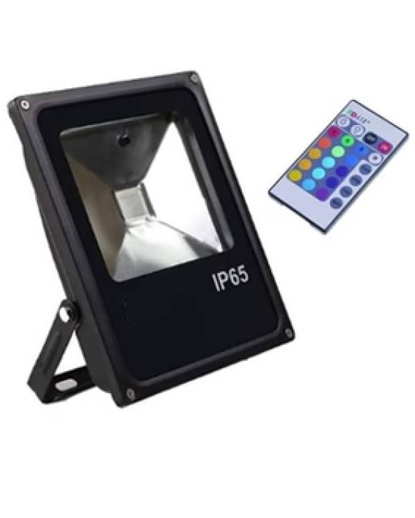 LED FLOOD SLIM 240V RGB  IP65 BLK 100W (Bx4)