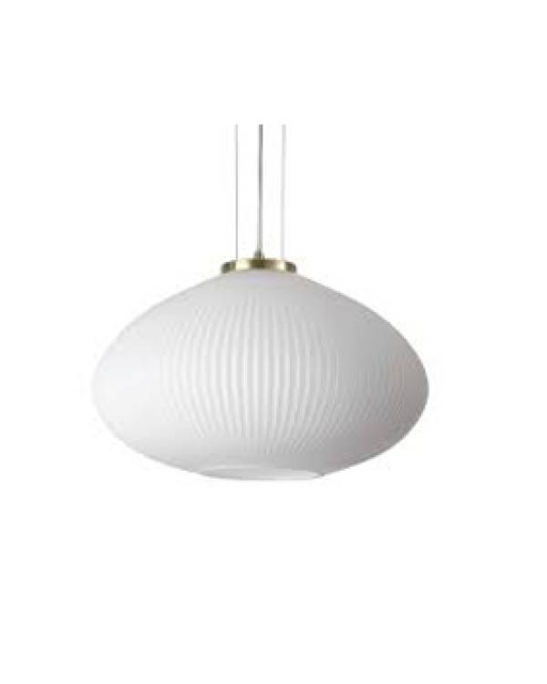 PENDANT PLISSE SP1 D45x55H E27 MAX60W WHITE GLASS