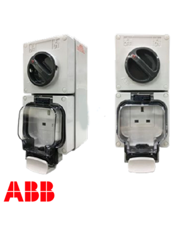 IP55 SWITCH SOCKET 1G 13A SURF WHT (Bx20)