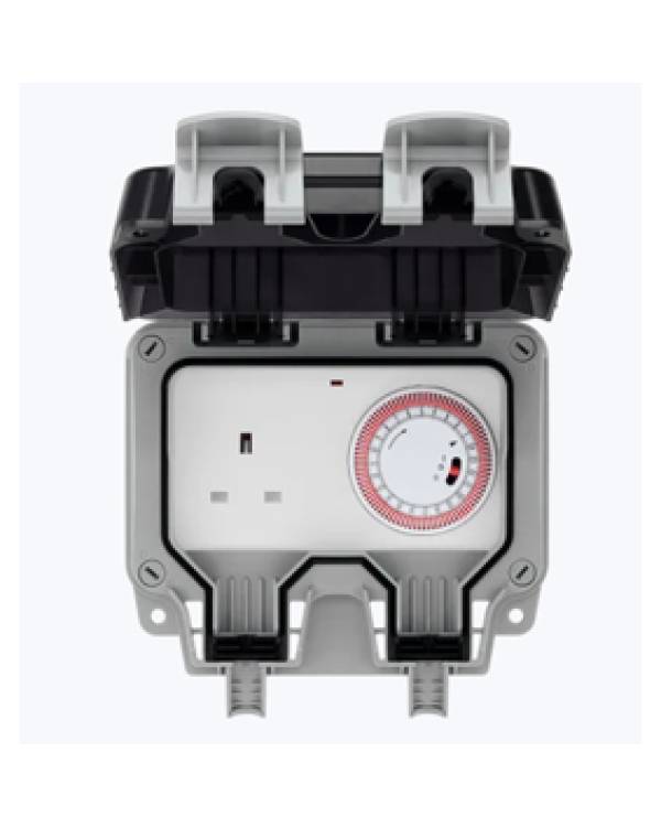 IP66 24h TIMER SOCKET 1G 13A SURF 6X3