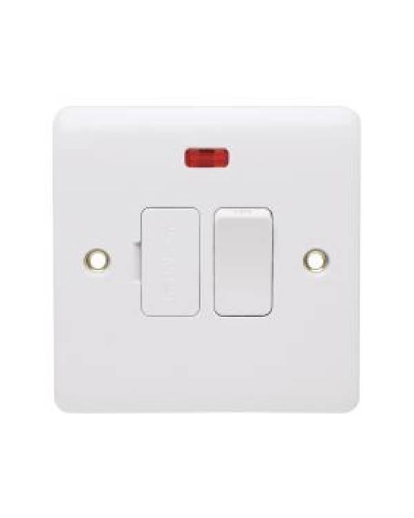 PROFILE+ WHITE SPUR SW/OUTLET 13A w/NEON