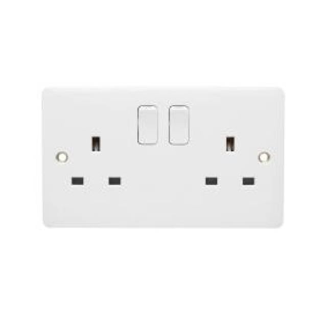 PROFILE+ WHITE 13A DP SW SOCKET 2G