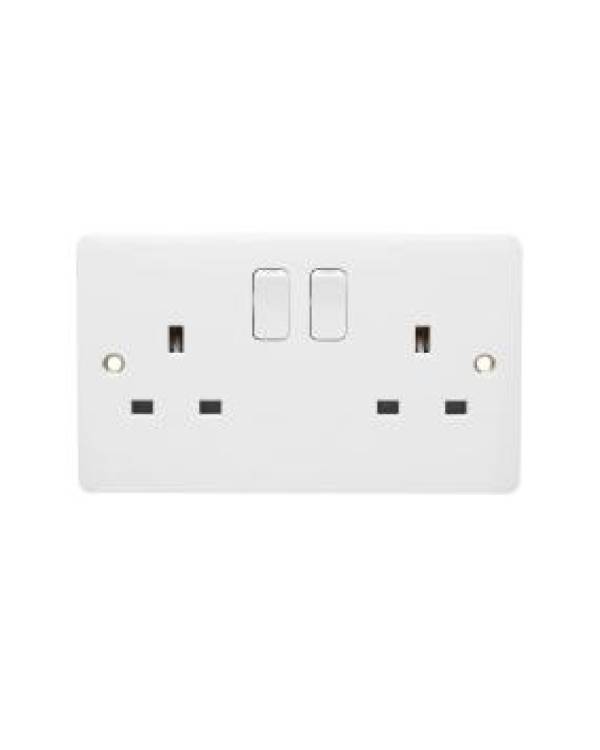 PROFILE+ WHITE 13A DP SW SOCKET 2G